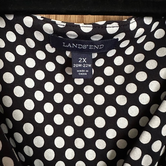 Lands’ End Dress 2X faux wrap plus size sleeveless - Picture 3 of 5
